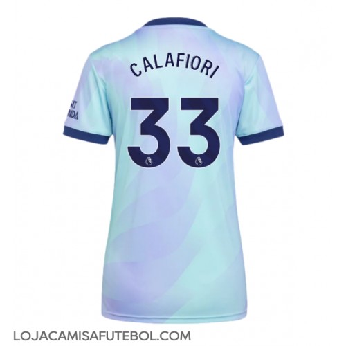 Camisa de Futebol Arsenal Riccardo Calafiori #33 Equipamento Alternativo Mulheres 2024-25 Manga Curta